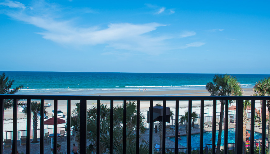 enlarged scenic balcony view of Daytona Beach